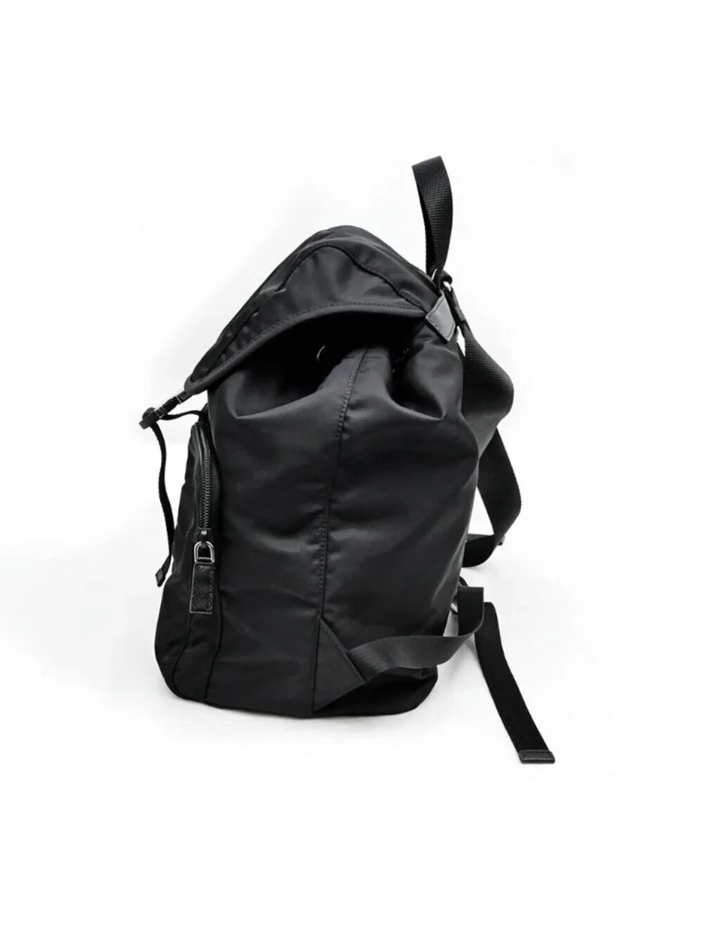 Prada Backpack Black Silver Nylon